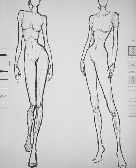 Bringing Imagination to Life in Fashion Mannequin Body Drawing, Fashion Designing Model Sketch, Fashion Design Sketches Body Models, Model Body Draw Reference, Sewing Model Drawing, Fashion Illustration Mannequin, Fashion Design Figures Body Template, Model Art Drawing Fashion Sketches, Fashion Anatomy Sketches