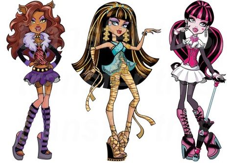 Clawdeen Wolf, Cleo de Nile, Draculaura Clawdeen Draculaura Cleo, Cleo Draculaura And Clawdeen, Draculaura And Cleo, Cleo Monster High Costume, Cleopatra Halloween Costume, Cleopatra Halloween, Monster High Halloween Costumes, Monster High Costume, Monster High Characters