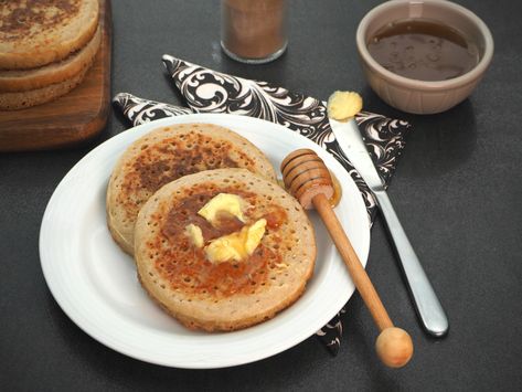 Keto Crumpets, Gluten Free Crumpets Recipe, Crumpets Recipe, Homemade Crumpets, Crumpet Recipe, Beautiful Recipes, Paleo Foods, Keto Breads, Paleo Baking