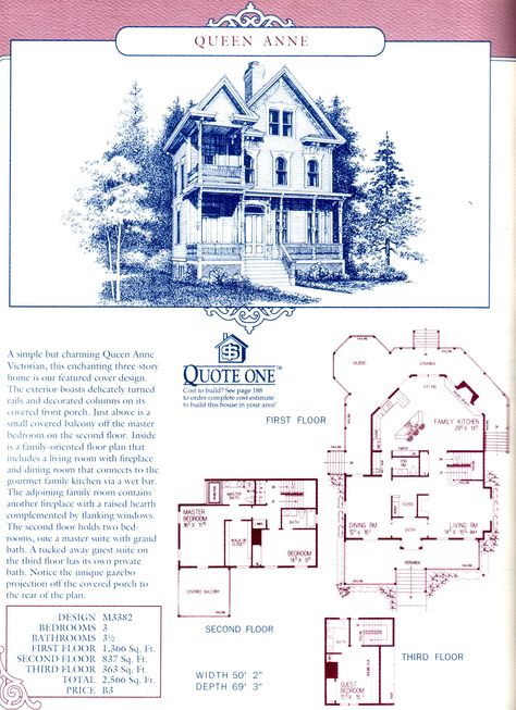 Small Victorian Homes Floor Plans, Victorian Manor Floor Plans, Gothic House Plans, Houses Victorian, Fancy Garden, Inspirational Architecture, Pretty Buildings, Vintage Floor Plans, Victorian House Plans