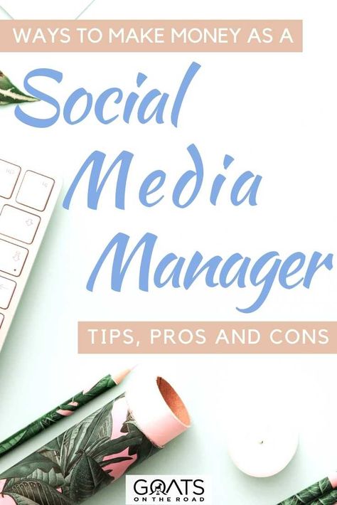 Did you ever dream of working online from the comfort of your home? In this guide, we show you our ways to make money as a social media manager, including tips, the salary, pros & cons, and more! Find out how you can create an online career now! | #workfromhome #digitalnomad #freelancer Freelance Social Media, Social Media Jobs, Marketing Guide, Online Entrepreneur, Media Strategy, Management Company, Marketing Strategy Social Media, Facebook Marketing, Marketing Strategies