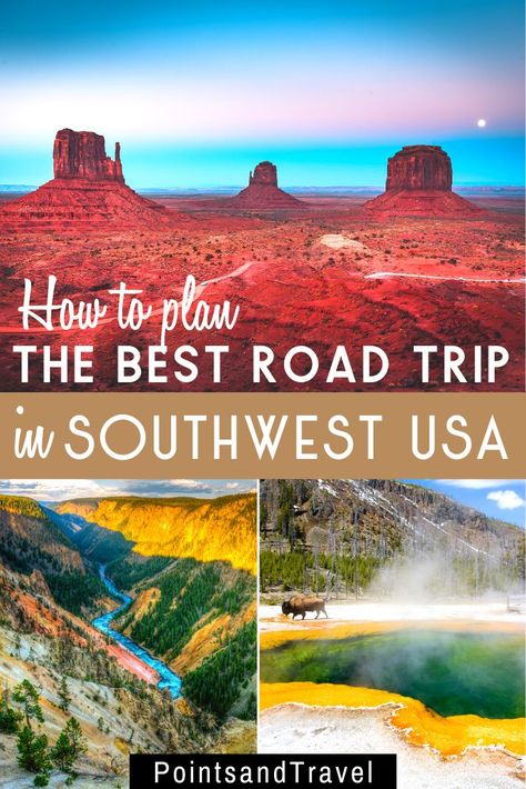 The Ultimate American Southwest Road Trip: 5 Places You Must See in the Southwest of the United States. Check out the ultimate American Southwest road trip itinerary through Arizona, Idaho, Montana, South Dakota, Utah, and Wyoming. Make sure you see the very best of the American Southwest #AmericanSouthwest Road Trip Stops, Southwest Road Trip, Nature Exploration, Usa Road Trip, Relaxing Nature, Southwest Usa, Trip Destinations, Visit Usa, Vegas Vacation