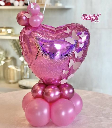 Balloon Centerpieces Diy, Valentines Balloons Bouquet, Homemade Birthday Gifts, Party Balloons Diy, Balloon Bouquet Diy, Mothers Day Balloons, Valentine's Day Gift Baskets, Balloon Garland Diy, Valentines Balloons