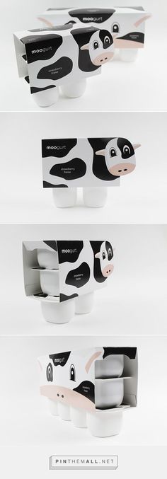 Moogurt // yogurt Weird Packaging Design, Weird Packaging, Cow Branding, Yoghurt Packaging, Dairy Packaging, Yogurt Packaging, Cheese Design, Kids Packaging, Clever Packaging