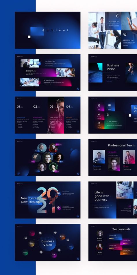 Creative Business PowerPoint Template It Company Presentation Design, Ambient Background, Best Presentation Templates, Design Sites, Ppt Slide Design, Creative Powerpoint Presentations, 브로셔 디자인, Powerpoint Slide Designs, Presentation Design Layout