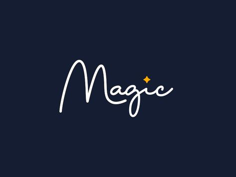 Magic Typography Design, Logo Animation Ideas, Logo Animation Gif, Magic Typography, Magic Animation, Magical Logo, Logo Gif, Magic Logo, Logo Motion