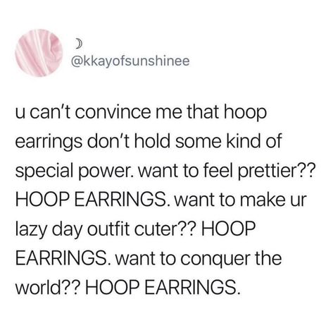 Scary Mommy on Instagram: “Hoops! 🙌🙌 (via @kkayofsunshinee on Twitter)” Earrings Quotes, Cant Stop Laughing, Got Memes, Scary Mommy, Funny Dog Pictures, Can't Stop Laughing, Funny Couples, Work Humor, Friends Funny