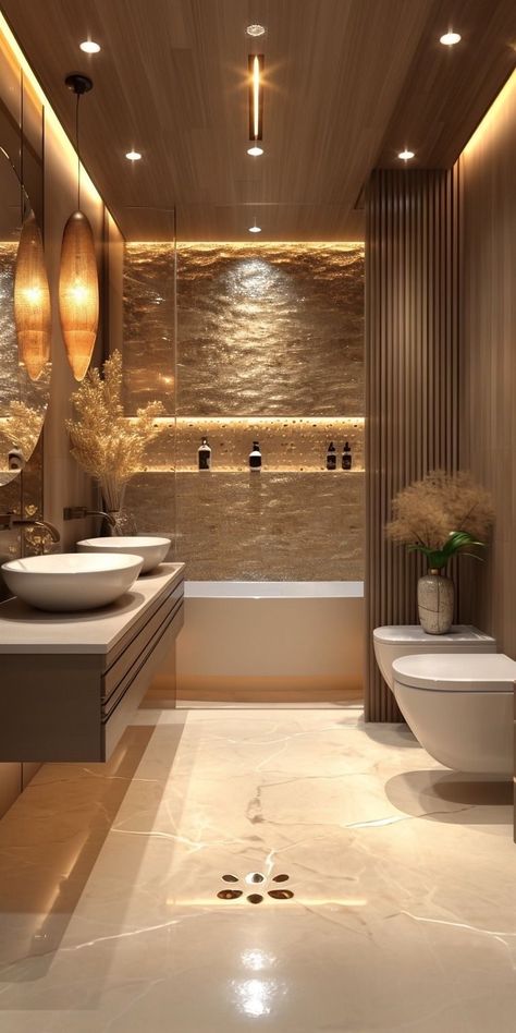 Luxury Bathroom Aesthetic, Luxury Bathroom Ideas, Bathroom Design Styles, Hey Pumpkin, Big Bathroom, Bathroom Design Inspiration, Wooden Bathroom, Bathroom Design Decor, Bathroom Inspiration Decor