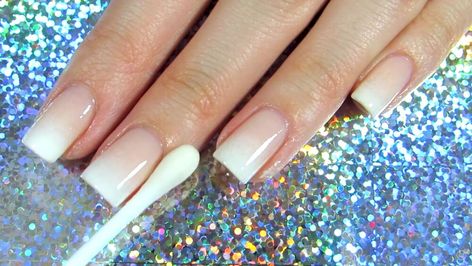 French Manicure Fade Ombre, How To Do A Gradient Nail, Ombre French Tip Dip Powder Nails, Diy Ombre French Tip Nails, How To Do Ambre Nails Step By Step At Home, Diy Ombre French Nails, Beginner Gel Nails Step By Step, Diy French Nails At Home, How To Do Faded French Nails