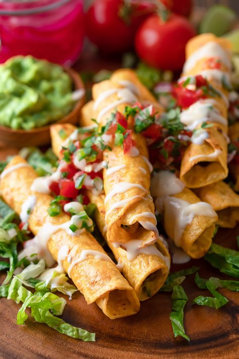 Sweet Potato Taquitos Baked, Sweet Potato Black Bean Taquitos, Sweet Potato Flautas, Sweet Potato Taquitos, Black Bean Empanadas, Potato Taquitos, Black Bean Taquitos, Bean Taquitos, Black Bean And Sweet Potato