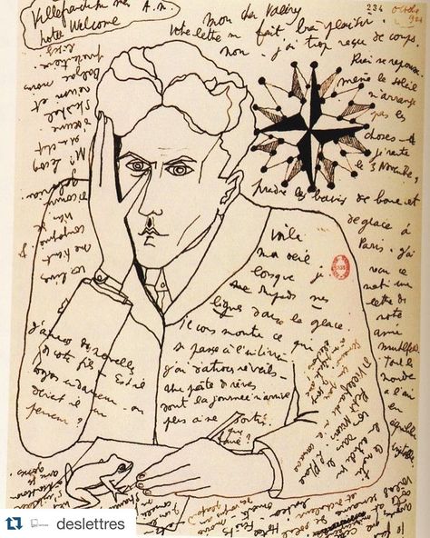 #Repost @deslettres with @repostapp. ・・・ 💯 magnifique autoportrait de Jean Cocteau dans une lettre à Paul Valéry, octobre 1924 🔍 #deslettresparis #jeancocteau #manuscrit Raoul Dufy, Jean Cocteau, Envelope Art, Rene Magritte, Art Et Illustration, Man Ray, Mail Art, Henri Matisse, Pablo Picasso