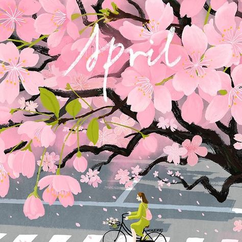 Paco Yao Illustration, April Illustration, Paco Yao, Spring Illustrations, Illustrator Painting, Spring Illustration, Painting Drawing, Illustrations And Posters, Drawing Art