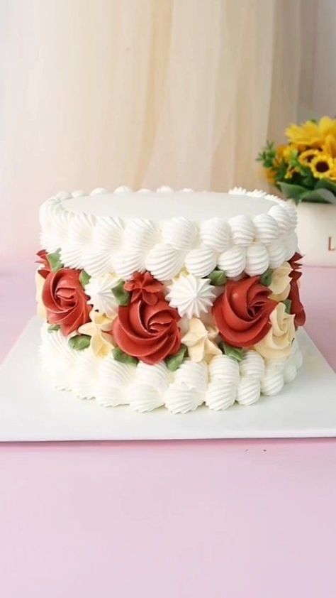 86K views · 5.3K reactions | ND Cooks Asmr on Reels | Sean Roldan · Jingrudha Dhanga Red Velvet Heart Shape Cake Designs, Cute Girly Cakes, 2023 Cake Design, Red And White Cake Design, Pretty Cakes For Women Birthdays, Airbrushed Cakes, 2023 Cake, Video Cake, Sprinkles Birthday Cake