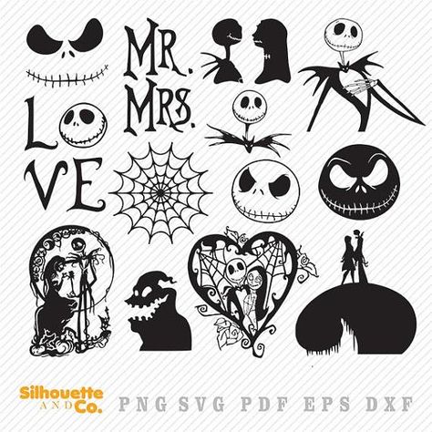 Jack And Sally Svg, Christmas Svg Files Free, Jack Skellington Svg, Nightmare Before Christmas Svg, Monsieur Jack, Jack Nightmare Before Christmas, Nightmare Before Christmas Drawings, Nightmare Before Christmas Ornaments, Nightmare Before Christmas Tattoo