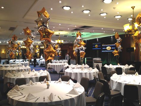 Balloon Table Centerpieces, Night To Shine, Balloon Prices, Balloon Clusters, Balloon Arrangements, Gold Balloons, Grad Parties, Foil Balloons, Leicester