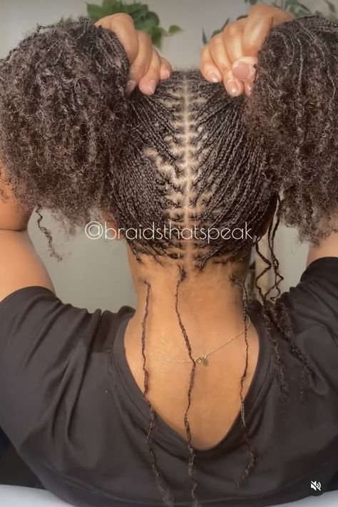 Extra Small Micro Locs, Braidlocs Extensions, Braided Microlocs, Microlocs Braids, Braidlocs Journey, Braid Locs, Healthy Black Hair, Black Hair Video, Sisterlocks Styles