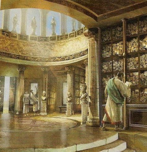 These Ancient Libraries Would Make Any Book Lover Drool The Library Of Alexandria, Ancient Library, Library Of Alexandria, Library Art, Science Center, Luxor, Ancient Greece, Any Book, The Library