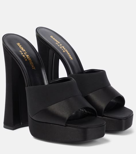 Saint Laurent Platform Heels, Heels And Sneakers, Heels Collection, Yves Saint Laurent Shoes, Platform Mules, Ysl Shoes, Chic Heels, Shoes Boots Heels, Designer Pumps