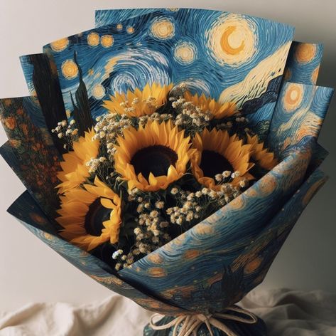 Arte Van Gogh, Sunflower Bouquets, Nothing But Flowers, Van Gogh Art, Flower Therapy, Beautiful Bouquet Of Flowers, Bouquet Of Flowers, Flower Bouquets, Beautiful Bouquet