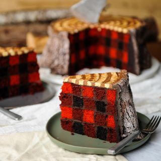 lumberjack cake Orange Cardamom Cake, Plaid Cake, Lumberjack Cake, Toddler Birthday Cakes, Deer Cakes, Cardamom Cake, Geometric Cake, Blackberry Cake, Cactus Cake