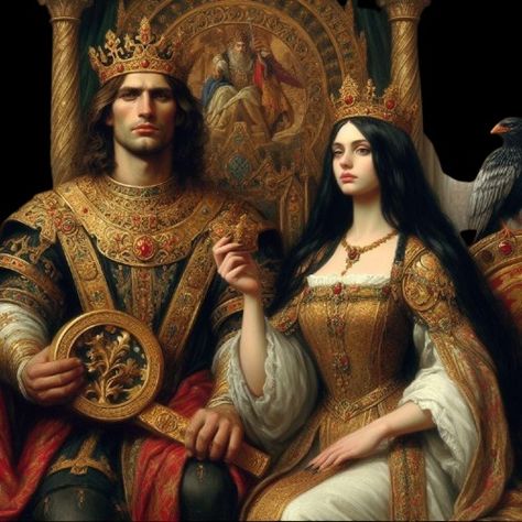 King And Queen Portrait Painting, Persian Warrior, Royal Family Portrait, Caracter Design, Rococo Fashion, Royal Aesthetic, Royal Art, Roman Goddess, Athena Goddess