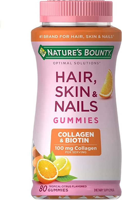 Nature's Bounty Hair Skin And Nails, Hair Skin Nails Gummies, Biotin Hair, Nail Vitamins, Hair Skin And Nails, Gummy Vitamins, Maintaining Healthy Hair, Nature's Bounty, Skin Nails