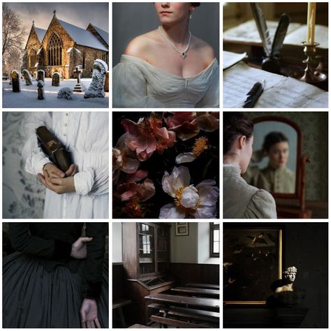 'Agnes Grey' moodboard Agnes Grey Book, Agnes Grey Aesthetic, Grey Moodboard, Grey Academia, Brontë Sisters, Agnes Grey, Fantasy Aesthetics, Nicholas Nickleby, Slaughterhouse Five