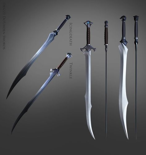 Twin Swords Fantasy Art, Dual Sickles, Duel Swords, Twin Blades, Dual Swords, Curved Swords, Fantasy Blade, Tactical Swords, Types Of Swords