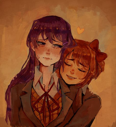 Yuri X Sayori, Yuri And Sayori, Oki Doki, Psychological Horror, Literature Club, Gorgeous Art, Visual Novel, Pretty Art, Book Club