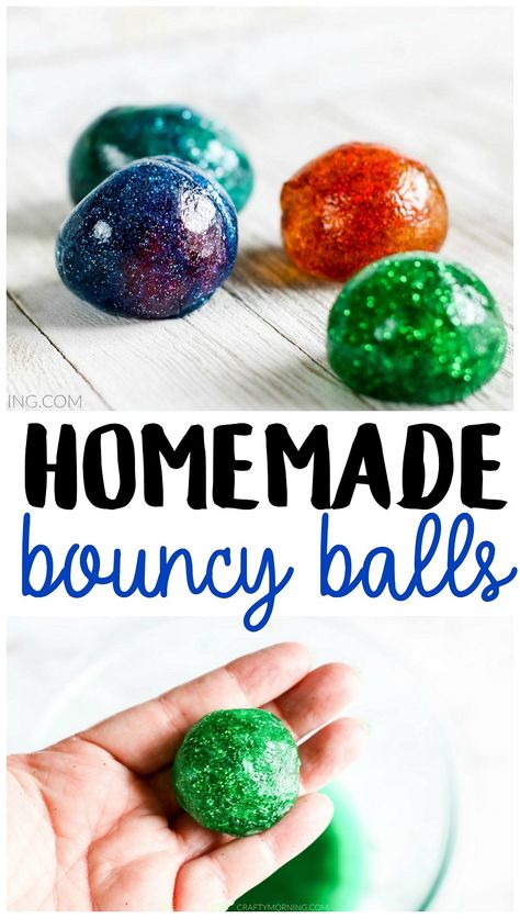 Bouncy Ball Recipe, Homemade Bouncy Balls, Kids Science Experiment, Crafty Morning, Bouncy Ball, Bouncy Balls, Kids Science, Learn Yoga, Balls Recipe