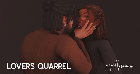 When you don’t wanna listen .... ? 'lovers quarrel’ 4 arguing/fed up couple poses that end up in kissing ♥ Request and screenshots by the amazing Cocodainty  ♥ DOWNLOAD (SFS) DOWNLOAD (Patreon)… Arguing Couples, Sims 4 Stories, Ts4 Poses, Sims 4 Black Hair, 4 Poses, Sims 4 Cas, You Used Me, Ts4 Cc, Fed Up