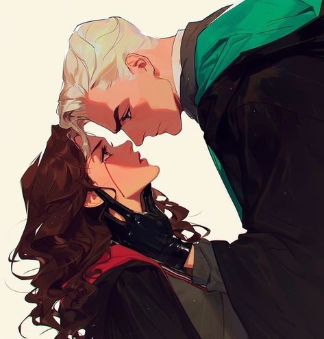 A.j | By Vanessa on Pinterest #dramione #dramioneart #dramionefanart #dramionefanfiction #dramioneedits #dracoandhermione | Instagram Dramione Art, Harrypotter Fanart, Character Ships, Dramione Fan Art, Anchors Aweigh, Draco And Hermione, Harry Potter Pictures, Cute Couple Drawings, Movie Character