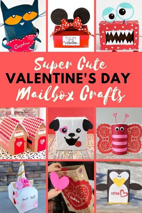 Diy Valentine's Mailbox, Kids Mailbox, Mailbox Diy, Unicorn Valentine Cards, Girls Valentines Boxes, Valentine Boxes For School, Kids Valentine Boxes, Kindergarten Valentines, Valentine Card Box