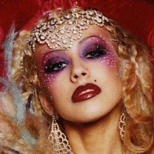 Lady Marmalade Christina Aguilera Lady Marmalade, Burlesque Makeup, Rouge Makeup, Carnival Makeup, Theatrical Makeup, Fx Makeup, Happy Skin, Celebrity Tattoos, Natural Eye Makeup