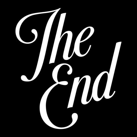 A custom logotype for The End, a film/video finishing house in NYC. Tina Smith designed the script to look like end titles in classic movies. The End Typography, The End Logo, Movie Lettering, Film Title Design, Film Logo Design, Film Typography, The End Video, Movie Fonts, The End Movie