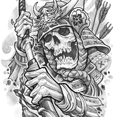 coloring pages 🌒 Flashes Tattoo, Samurai Drawing, Samurai Warrior Tattoo, Samurai Tattoo Design, Native Tattoos, Japan Tattoo Design, Sketch Tattoo Design, Tattoo Stencil Outline, Samurai Tattoo