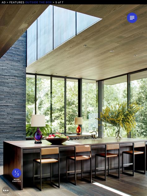 Marmol Radziner, Metal Shop Building, Kitchen Island Tops, Huge Windows, Los Angeles Homes, Metal Panels, California Homes, Architecture Interior, Architectural Digest