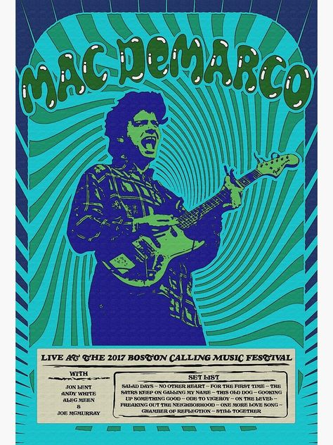 "Mac DeMarco Psychedelic Poster" Poster by 5040designs | Redbubble Music Posters Mac Demarco, Room Posters Mac Demarco, Vacations Poster Band, Mac Demarco Poster Prints, Mac Demarco Aesthetic Poster, Mac Demarco Poster Vintage, Marc Demarco Poster, Mac Demarco Art, Mac Demarco Aesthetic