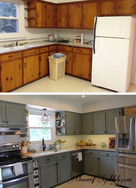 Kitchen Cabinets Before And After, Diy Kitchen Cabinets Makeover, Before And After Kitchen, Budget Kitchen Remodel, Refacing Kitchen Cabinets, Farmhouse Kitchen Remodel, Diy Kitchen Remodel, Kitchen Remodel Before And After, New Kitchen Cabinets