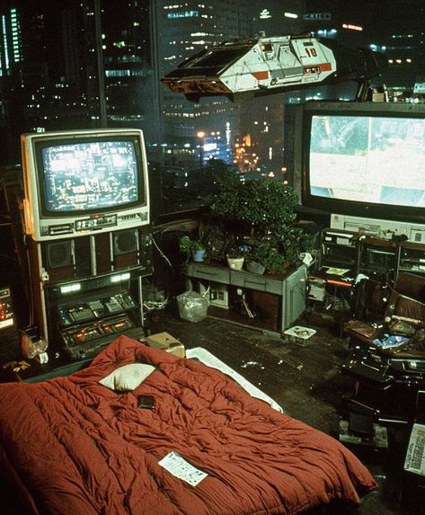 Sci Fi Apartment, Cyberpunk Room, Y2k Room, Cold Room, Cyberpunk Aesthetic, Game Concept Art, Game Concept, Night City, Retro Futurism