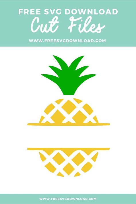 Summer Svg Free, Svg Images Free, Free Svg Images, Svg Images For Cricut, Pineapple Svg, Pineapple Monogram, Hawaii Party, Summer Clipart, Alphabet Wallpaper