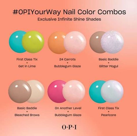 Manicure Pedicure Ideas Color Combos, Mani Pedi Summer 2024, Spring Mani Pedi Combos Ideas, Opi Mani Pedi Combos Summer, Spring Mani Pedi Combos, Summer Mani Pedi Combos, Mani Pedi Color Combos, Mani Pedi Combos, Nail Polish Art Designs