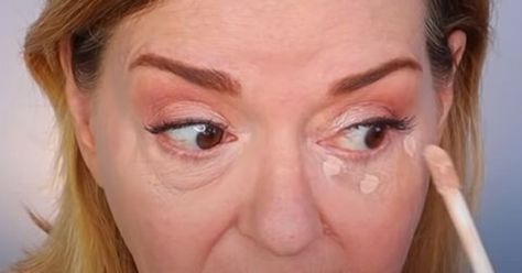 This is a guide to the best technique for concealing under-eye bags over 50. Learn how to apply under-eye concealer for mature skin with this easy step-by-step tutorial. Eye Bag Concealer, How To Conceal Under Eye Bags Over 50, Best Under Eye Concealer For Older Women, How To Conceal Under Eye Bags, Concealer Under Eye, Eye Makeup Concealer, Best Under Eye Concealer, Baggy Eyes, Using Concealer