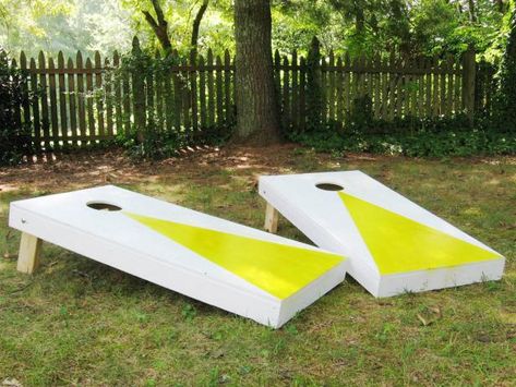 Check out these step-by-step instructions on how to build a regulation cornhole set on HGTV.com. Diy Cornhole Boards, Corn Hole Boards, Diy Yard Games, Corn Hole Diy, Fun Outdoor Games, Diy Lawn, Corn Hole Game, Corn Hole, Diy Network