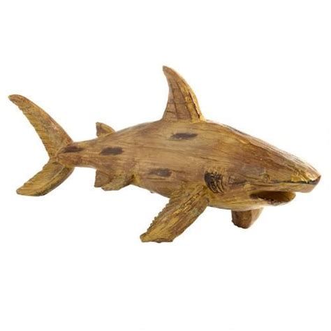 Wooden Shark, Shark Sculpture, Wood Log Crafts, Whittling Projects, Shark Decor, Washed Ashore, Wood Fish, Fish Crafts, Wooden Fish