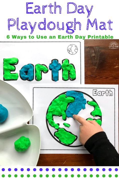 Looking for fun ways to use an Earth Day printable? Here are 6 simple and creative ways to decorate the Earth this spring! Earth Day Playdough Activities, Earth Day Playdough, Earth Prek Activities, Earth Day Fine Motor Activities, Earth Day Fine Motor Activities Toddler, Bingo Dauber Art, Earth Day Large Group Activities Preschool, Earth Day Playdough Mats, Table Stickers