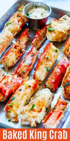 King Crab Recipe, Seafood Charcuterie, Crab Legs Recipe, Crab Dishes, King Crab Legs, Yummy Seafood, Shellfish Recipes, Lobster Recipes, King Crab