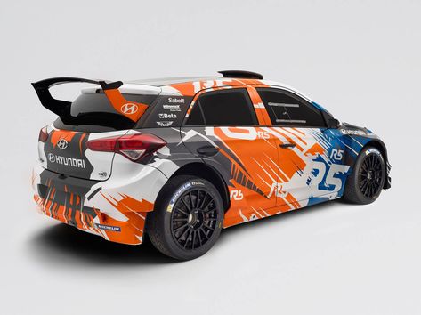 Hyundai Motorsport's first customer car just debuted in the form of the new i20 R5 at the Ypres Rally in Belgium. I20 Modified, Sled Wraps, Rally Car Design, Auto Wrap, Wrapping Car, Vinyl Wrap Car, Forza Motorsport, Hyundai I20, New Hyundai