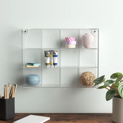 Cubicle Shelves, Storage Wall Shelves, Clear Shelves, Acrylic Wall Shelf, Acrylic Shelves, Leaning Ladder, Cubby Shelf, Modern Wall Shelf, Work Office Decor