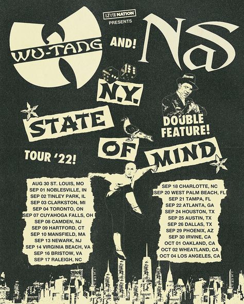 Ny State Of Mind, Cuyahoga Falls, Los Angles, Wu Tang Clan, Tour Posters, Wu Tang, West Palm Beach, Library Of Congress, West Palm